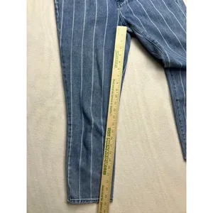 P A C S U N Womens Mom Jeans Blue Pinstripe Size 26 High Waisted Denim‎ thumbnail 8