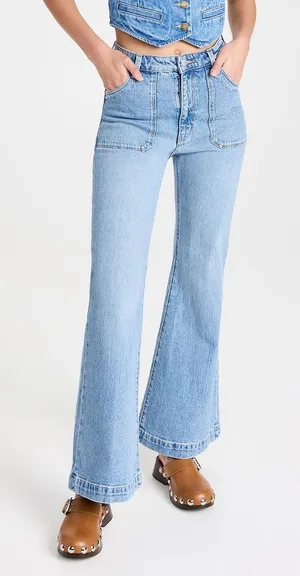 Rolla’s East Coast Flare Jeans Mid Wash Blue Size 25 thumbnail 1