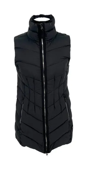 Athleta Inlet Down Puffer Vest Long Black Athleisure Urban Casual Size Small thumbnail 1