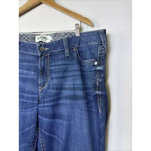 Ariat irvine Jeans Womens 22 Denim Mid Rise Boot Cut western plus Country NWT thumbnail 2