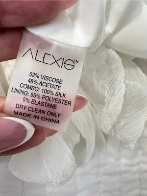 Alexis Barbara Azura Ivory Bell Long Sleeves V-Neck Ruffle Mini Dress Boho Sz M thumbnail 13
