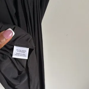 NEW MISA Los Angeles Domino Draped Mini Dress in Black XS thumbnail 11