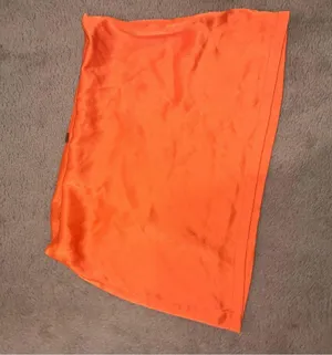 Free People Blaze Orange All The Way Satin Mini Skirt summer classic casual thumbnail 4