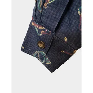 VTG Brooks Brothers Navy Equestrian Horse Bit Button‎ Down Shirt Small Preppy thumbnail 7