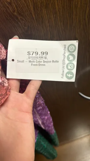 Peach Love Sparkly Dress thumbnail 3