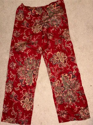 LRL Ralph Lauren Pajama Set Womens M Paisley Floral Old‎ Money Comfort Cozy thumbnail 9