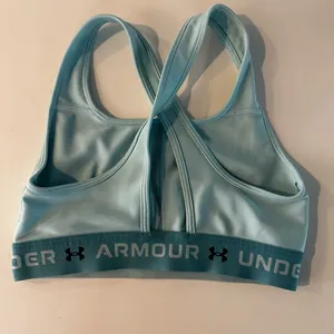 Under Armour Blue Moisture Wicking Racerback‎ Athletic Workout Sports Bra thumbnail 2