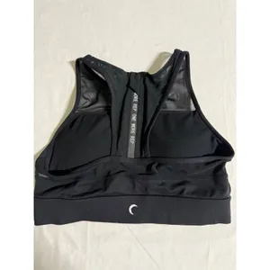 Zyia Active Women Black Mesh High Neck Zipper Back Sports Bra Large thumbnail 2