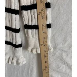 American Living White With‎ Black Stripes Sweater Women's Size Medium Ruffles thumbnail 12
