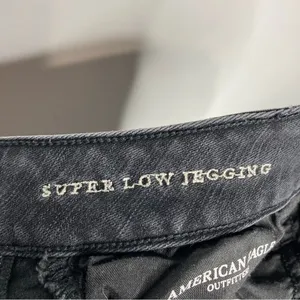 American Eagle Outfitters‎ super low jegging black Gray size 8 thumbnail 10