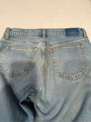 Abercrombie & Fitch Light Blue Straight-Leg Women’s Jeans thumbnail 3