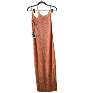 Callahan Zoe Space Dye Knit Midi Dress NWT Sleeveless Side Slit Pink Orange Sz S thumbnail 3
