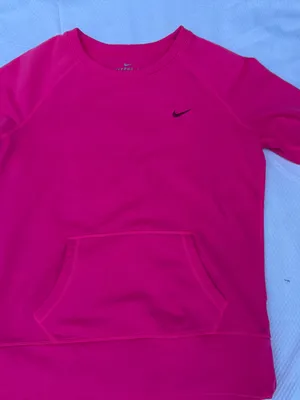 Nike Women's Hot Pink Therma Crew Sweatshirt thumbnail 1