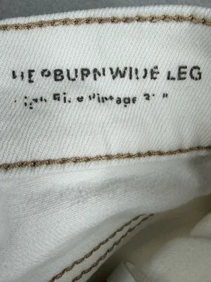 DL1961 Hepburn Cargo Jeans 24 Eggshell White High Rise Wide Leg 33" thumbnail 8