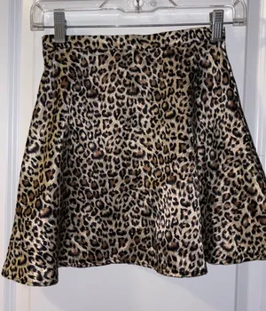 Princess Polly Leopard Print Mini Skirt - Brown & Black Size: 2 US thumbnail 1