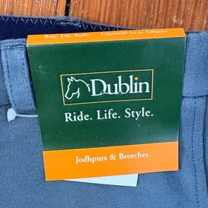 NWT Dublin Blue Riding Pants‎ with Knee Patches Size 34 Long thumbnail 3