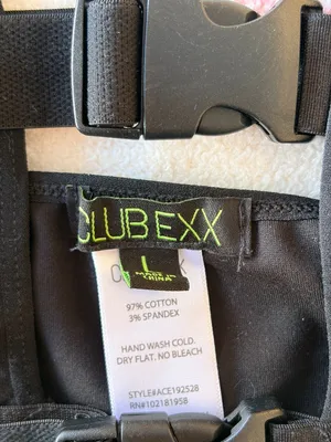 Club Exx | Black Buckle Utility Rave Bralette Top | L thumbnail 5