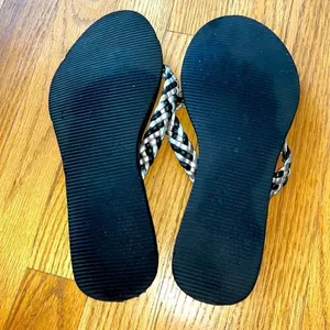 Sonoma Black Braided Thong Flip Flops- Possible Size 8.5/9? thumbnail 5