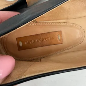 Reed Krakoff Loafers Women Size‎ 6 Black White Tan Leather Colorblock Minimal thumbnail 8