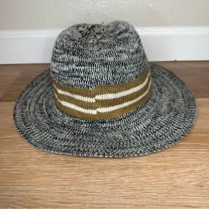 Volcom Downtown Heathered Gray Black Fedora, Size M/L thumbnail 5