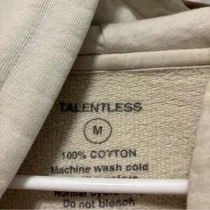 Talentless Heavyweight Circle Logo Hoodie Cream thumbnail 8