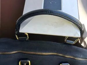 Victoria's Secret Black Canvas Weekend Travel Duffel Bag thumbnail 8