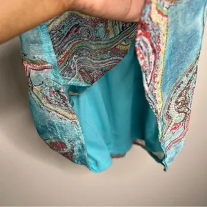 Adiva Womens Size S Sheer Chiffon Paisley Fairy Boho Halter Whimsical Top‎ thumbnail 7