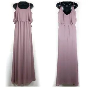 Show Me Your Mumu Caitlin Maxi Dress Antique Rose Ruffle Bridesmaid Medium thumbnail 2