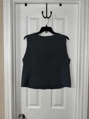 Rachel Zoe Women's Slate Gray Button-Front Vest thumbnail 3