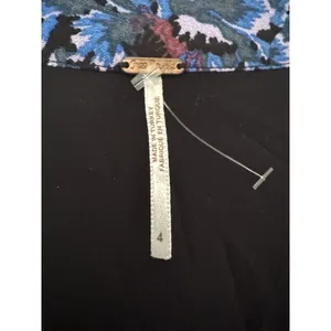 Free People Dark Floral Empire Waist Mini Dress Size 4 thumbnail 6