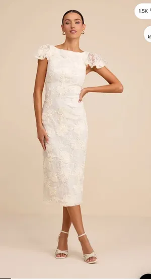 Lulus Flutter sleeve Lace Dress thumbnail 1