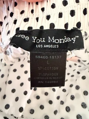 See You Monday White Polka Dot Circle Skirt with Waist Tie thumbnail 3