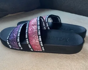 PINK Sparkly Slides thumbnail 1
