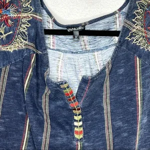Hannah Embroidered Top‎ Blue Size M thumbnail 3