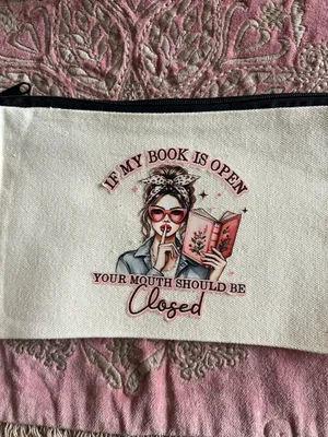 & Other Stories Women’s Canvas Mini Bag Book Lover Design Size 5 by 8 inches NWT thumbnail 2