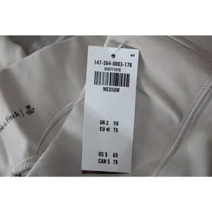 Abercrombie & Fitch Ponte Front Split-Hem Flare Pants Cream Beige Ivory Size M thumbnail 7