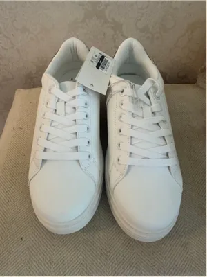 White tennis shoes with rhinestones / sparkles thumbnail 3