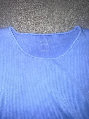 aerie Ribbed Tank Top in Periwinkle Blue thumbnail 2
