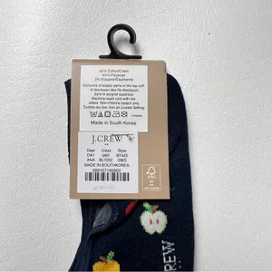 J.Crew Women's Fall Theme Apple No Show Socks One Size NWT thumbnail 4