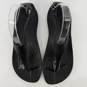 Crocs Sexi Flip Sandal Slip On Black Women 9 Slingback Thong Casual Barefoot thumbnail 3