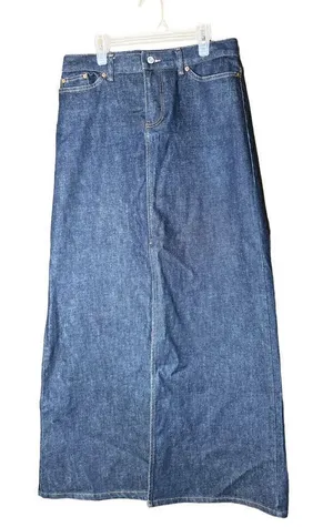 Gap‎ Vintage Y2K Jean Maxi Skirt Size 6 thumbnail 1