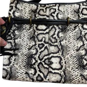 🐍 Frye Sacha Snake‎ Print Leather Mini Crossbody Bag with Tassel ✨ thumbnail 4