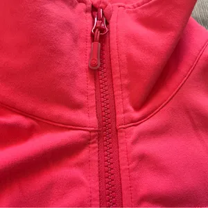 Lululemon coral full zipper long sleeve jacket Tadasana yoga athletic zip pocket thumbnail 5