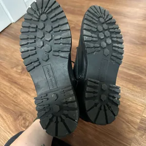 Banana Republic Black Lace-Up Women's Combat Ankle Boots thumbnail 3