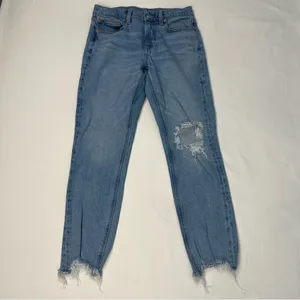 American Eagle Light Blue Denim Jeans, Size 4 Short thumbnail 2