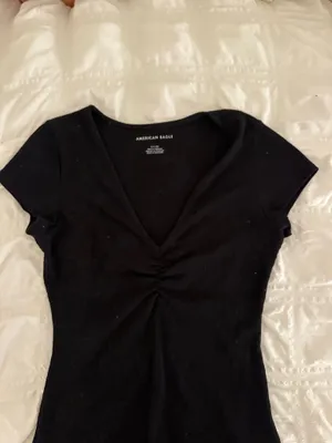 Black American Eagle Short Sleeve Bodysuit thumbnail 3