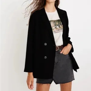 Madewell Caldwell Double-Breasted Blazer Black Small thumbnail 2