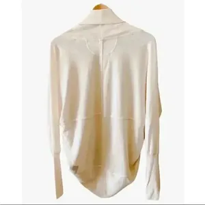 Mossimo Long Sleeves Off White Oversized Open Front Women Top SP #1423 thumbnail 2