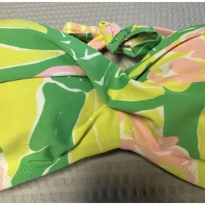 Lilly Pulitzer for Target‎ Women's Floral Bandeau Bikini Top NWT SZ Med Tie Back thumbnail 6