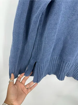American Eagle Blue Knit Sweater Size Small Boho thumbnail 6